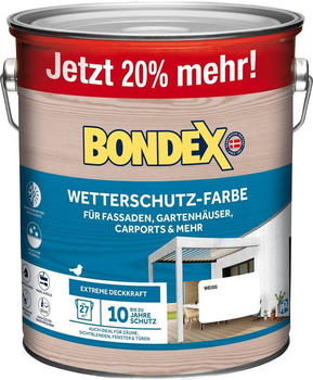 Bondex Wetterschutzfarbe für Fassaden, Gartenhäuser, Carports & mehr anthrazit 7,5l