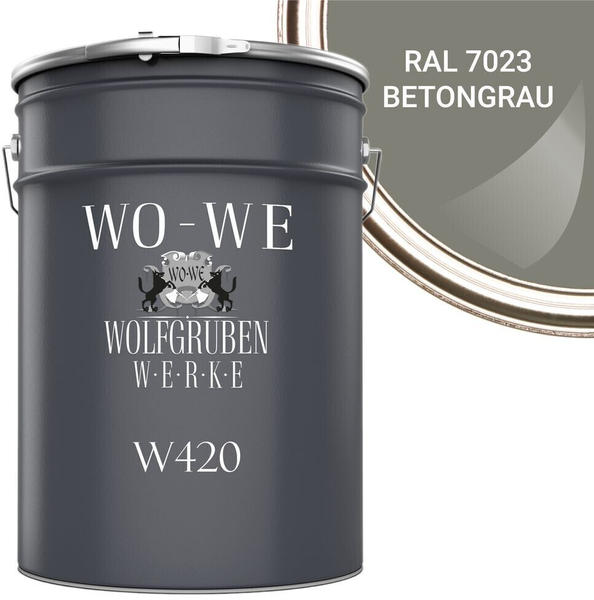 Wolfgruben WO-WE Holzlack Seidenglänzend Betongrau 10l