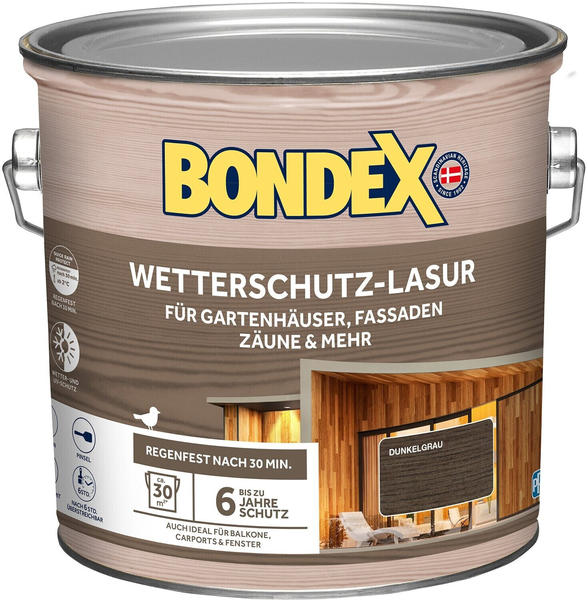 Bondex Wetterschutzlasur Dunkelgrau 2,5l
