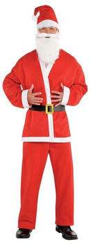 Amscan Santa Weihnachtsmann Anzug Kostüm für Herren rot