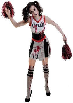 Amscan Zombie Cheerleader Girl Damenkostüm schwarz/weiß/rot