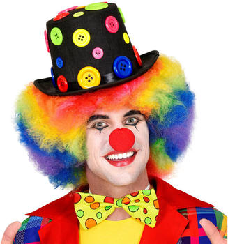 Widmann Clownszylinder mit bunten Knöpfen bunt