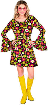 Widmann Crazy Flower Power Hippie Kleid Damen bunt