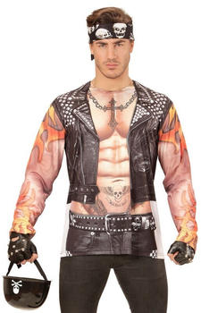 Widmann Bad Biker 3D Shirt fotorealistisch schwarz/beige