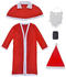 vidaXL Weihnachtskostüm rot/weiß