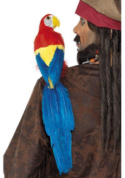 Smiffy's Papagei 50cm mit Gummihalterung bunt