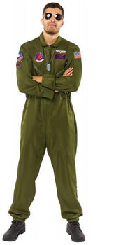 Amscan Maverick Top Gun Herrenkostüm grün