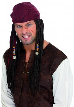 Smiffy's Jack Sparrow adult wig with black dreadlocks