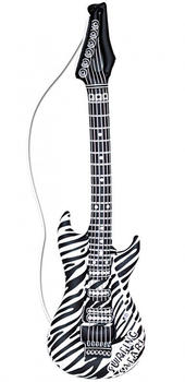 Widmann Aufblasbare Gitarre Zebra 105cm schwarz/weiß