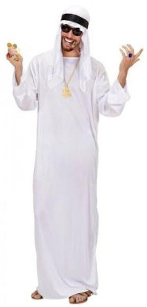 Widmann Araber Orient Kostüm Herren weiß/schwarz
