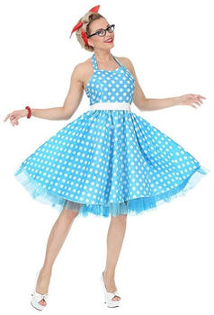 Widmann 50er Jahre Retro Kleid Damenkostüm blau