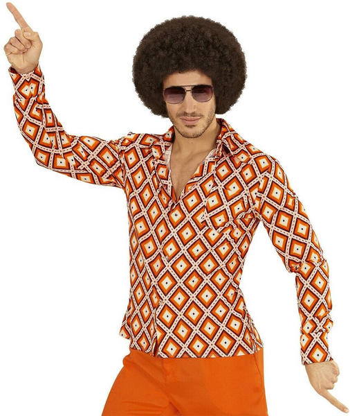 Widmann 70er Jahre Disco Hemd Nick Herren orange