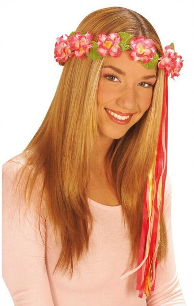 Widmann Blumen Haarkranz mit Haarbändern bunt