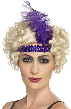Smiffy's 20er Jahre Pailletten Stirnband violett