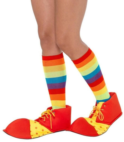 Smiffy's Lustige Clowns Schuhe rot-gelb für Erwachsene rot/gelb