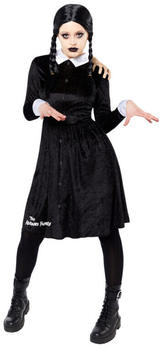 Amscan Wednesday Addams Kostüm für Damen schwarz