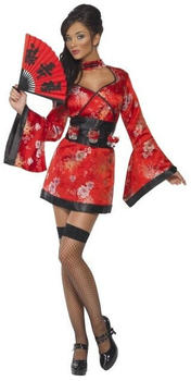 Smiffy's Special Geisha Kostüm Damen schwarz/rot