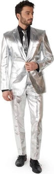 Opposuits Shiny Silver Anzug-Set silbern glänzend