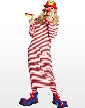 Rubie's Rivel-Shirt Langarm rot weiß 14868