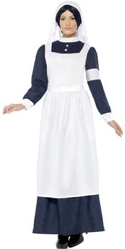 Smiffy's Erster Weltkrieg Krankenschwester Kostüm Kleid und Kopfbedeckung
