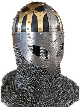 Battle-Merchant Ritter-Kostüm Wikinger Brillenhelm Spangenhelm Brünne