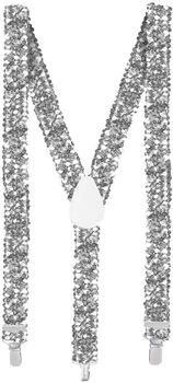Boland Pailletten Hosenträger silber