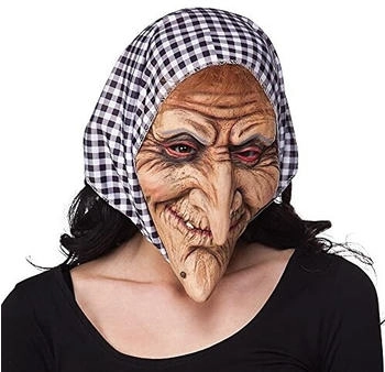 Boland Latex Gesichtsmaske Hexe Kapuze 97508