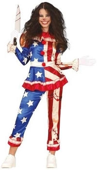 Fiestas Guirca Böser Amerikanischer Clown Halloween Kostüm Damen