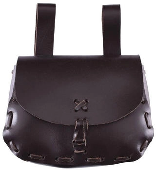 Battle-Merchant Ritter-Kostüm Mittelalter-Ledertasche dunkelbraun