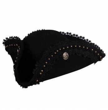 Thetru Collection Piratenhut samtenem Saum