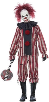 California Costumes Albtraum-Clown-Kostüm rot einfarbig