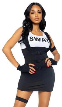 Leg Avenue Polizistin Kostüm schwarz weiss 202030