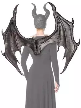 Maskworld Kostüm-Flügel Drache Gummiflügel schwarz