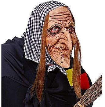 Widmann Hexenmaske Haaren und Kopftuch 03292