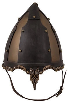 Battle-Merchant Rus-Helm Pferdehaarbusch Nasalhelm Wikinger