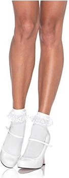 Leg Avenue Anklet With Lace Ruffle weiß