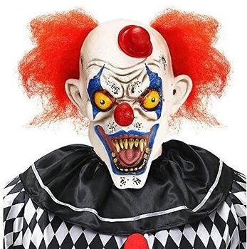 Widmann Killer Clown Maske Haaren und Minihut 05402