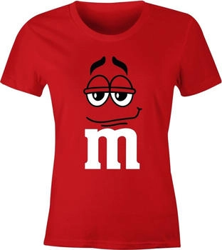 MoonWorks Damen T-Shirt Fasching Karneval Aufdruck Gruppen-Kostüm rot