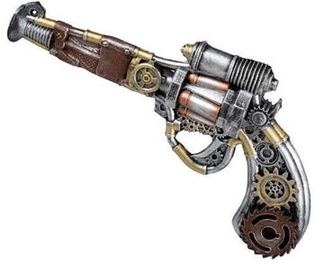 Boland Steampunk Revolver Spielzeugpistole Schaumgummi