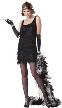 California Costumes Flapper-Damenkostüm Plus schwarz 239266