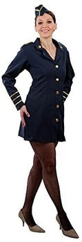 Foxxeo Stewardess Kostüm für Damen