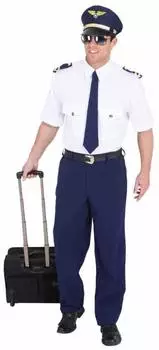 Orlob Karneval Piloten Kostüm blau weiß Uniform