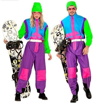 Widmann Kostüm Snowboarder Retro Schneeanzug 80er Jahre