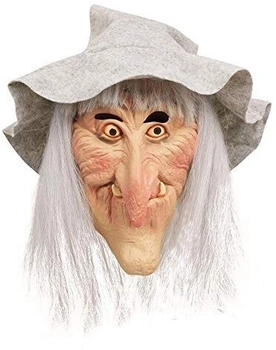 Bristol Novelty Ltd Hexenmaske grauem Hut und Haar BM200
