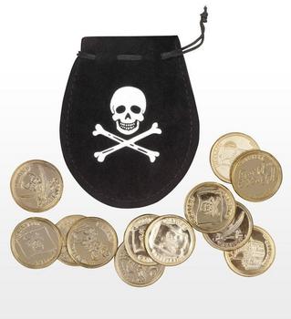 Boland Piraten-Beutel Goldmünzen 74300 schwarz