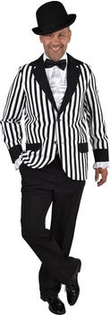 Narrenkiste Streifen Sakko Charleston schwarz weiß M207220-XL