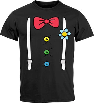MoonWorks Herren T-Shirt Fasching Clown Kostüm-Ersatz schwarz
