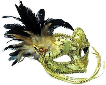 Bristol Novelty Ltd Maskenball-Augenmaske Verzierung BN1382 gold schwarz
