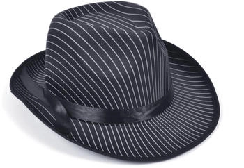 Bristol Novelty Ltd Gangster-Hut gestreift schwarz Einheitsgröße BH480