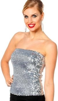 Maskworld Tube Top Rock silber 2in1